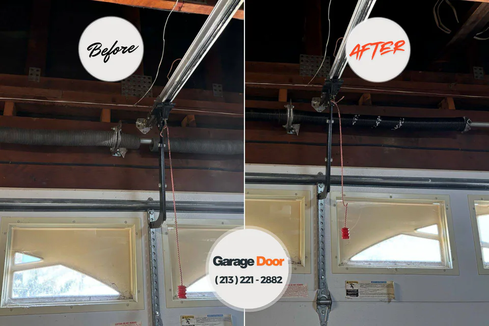 Before and after: garage door repair Fairmount Heights, MD
